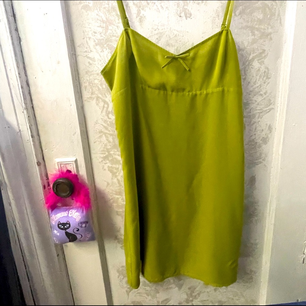 Green Slip-style dress